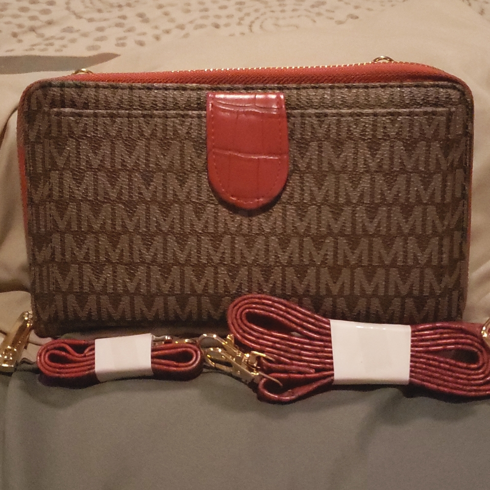 MKF collection wristlet clutch